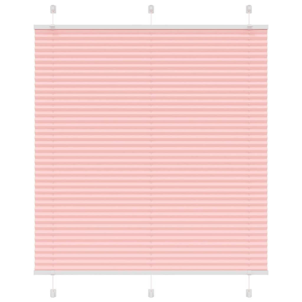 vidaXL Plissee Rosa 120x100 cm Stoffbreite 119,4 cm Polyester