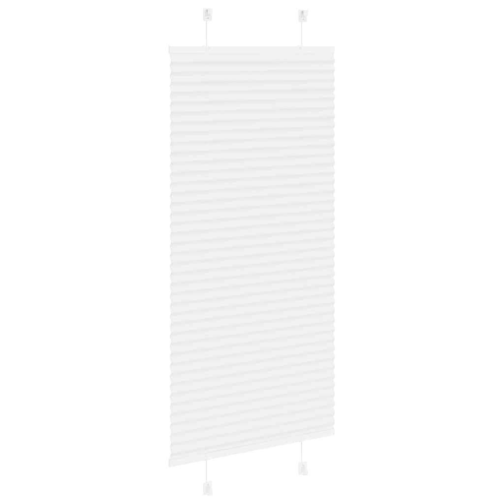 vidaXL Plissee Weiß 65x100 cm Stoffbreite 64,4 cm Polyester