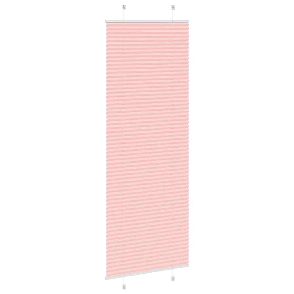 vidaXL Plissee Rosa 80x200 cm Stoffbreite 79,4 cm Polyester