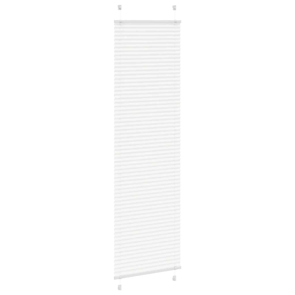 vidaXL Plissee Weiß 65x200 cm Stoffbreite 64,4 cm Polyester