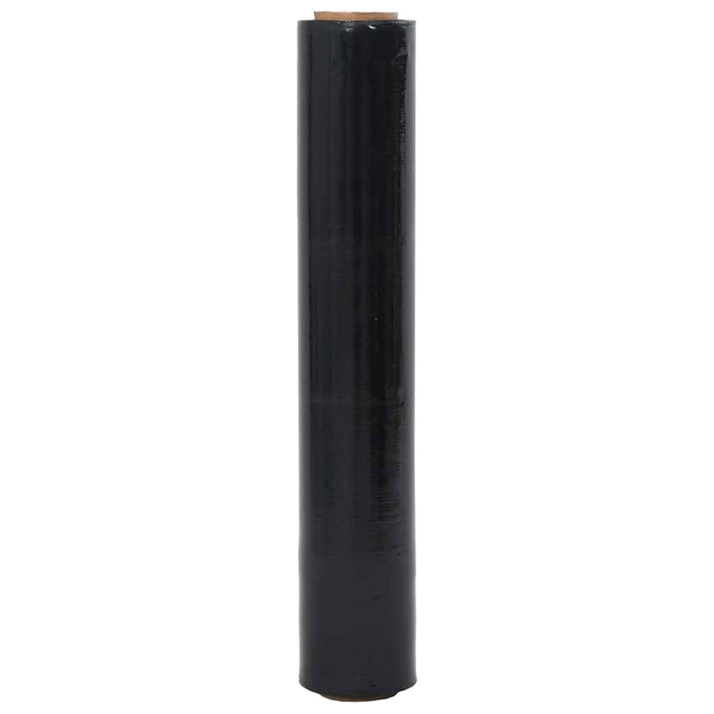 vidaXL Stretchfolie 2 Stk. Schwarz 20 μm 50 cm x 300 m