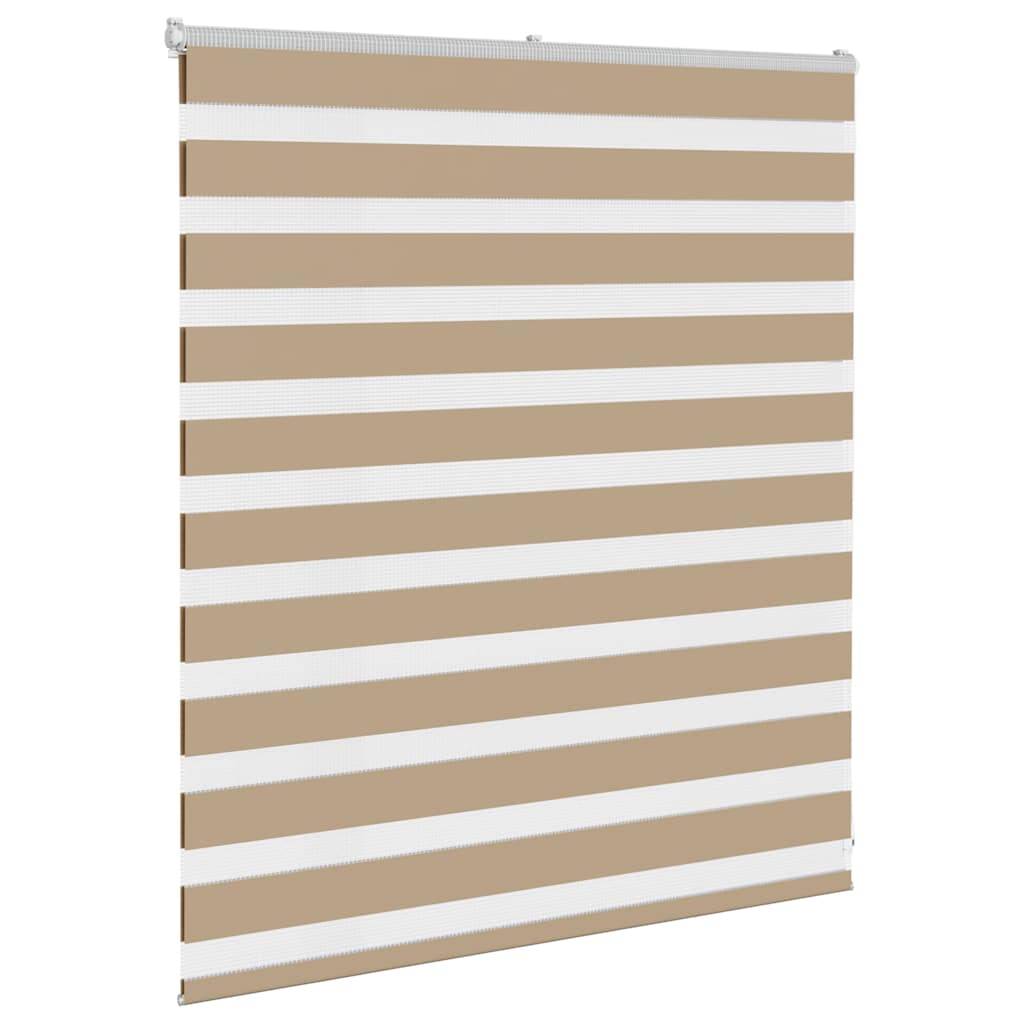 vidaXL Zebrarollo Sandbraun 135x100 cm Stoffbreite 130,9 cm Polyester