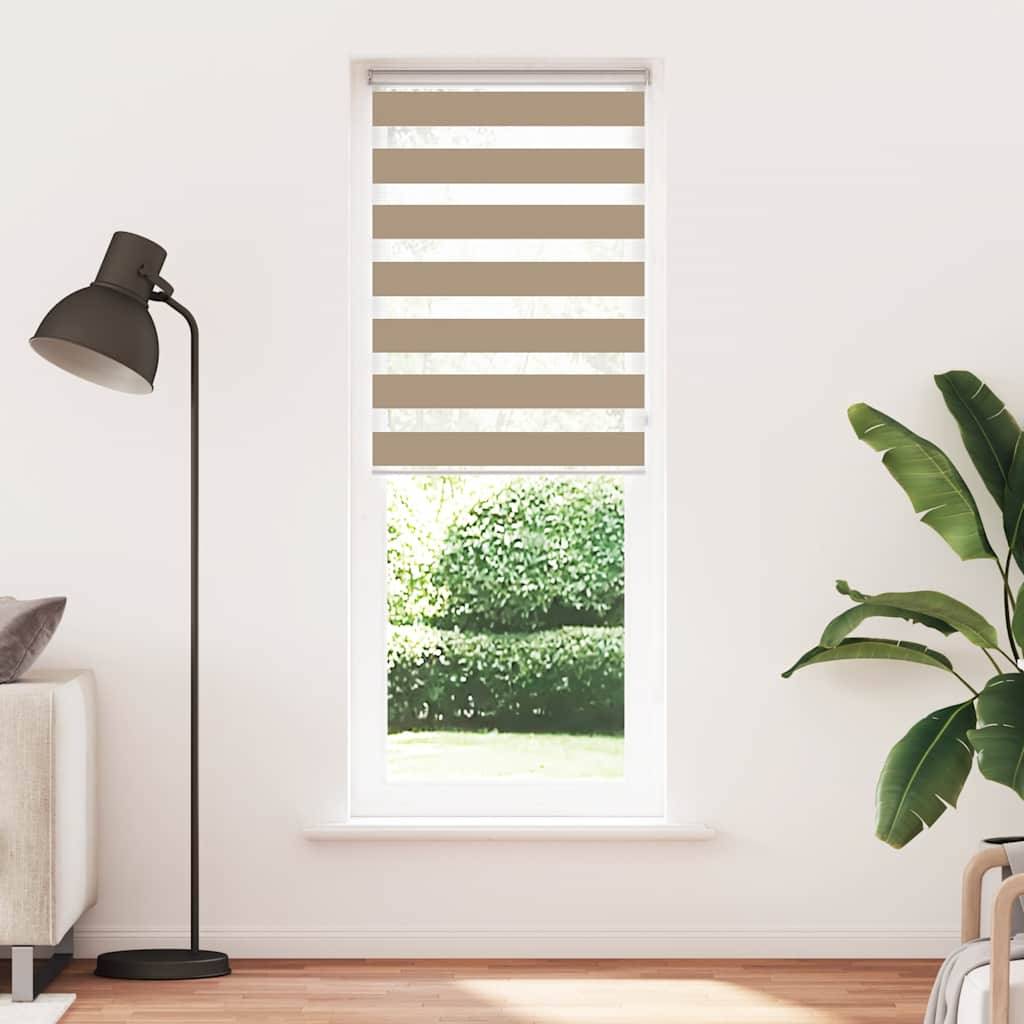 vidaXL Zebrarollo Sandbraun 80x200 cm Stoffbreite 75,9 cm Polyester