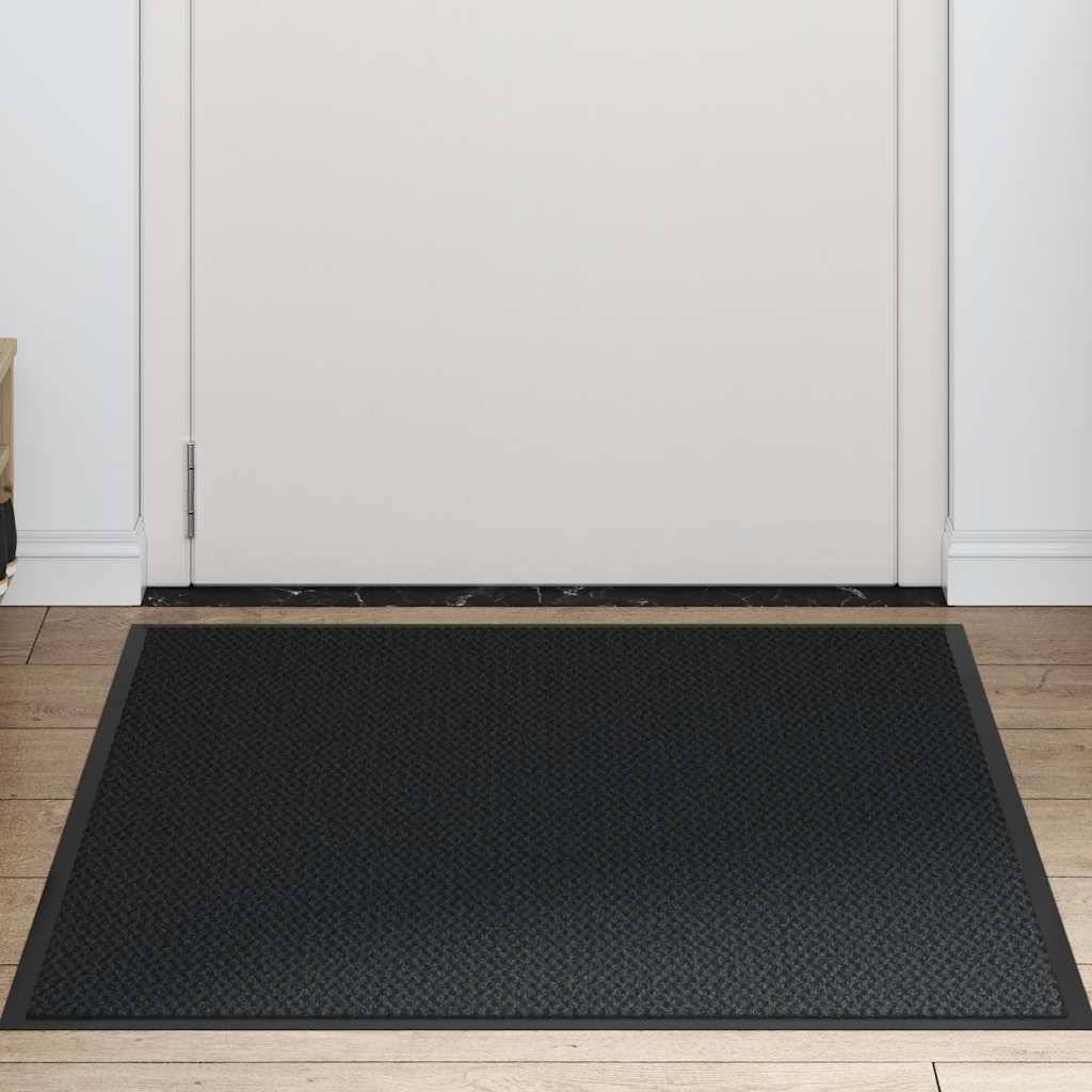 vidaXL Fußmatte Schwarz 90x150 cm