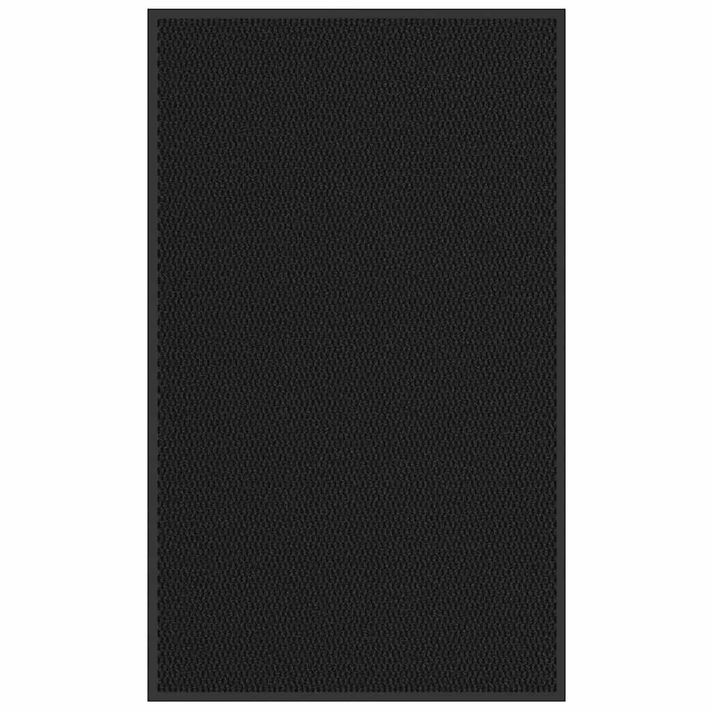 vidaXL Fußmatte Schwarz 90x150 cm