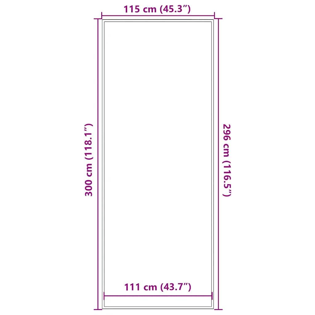 vidaXL Fußmatte Grau 115x300 cm