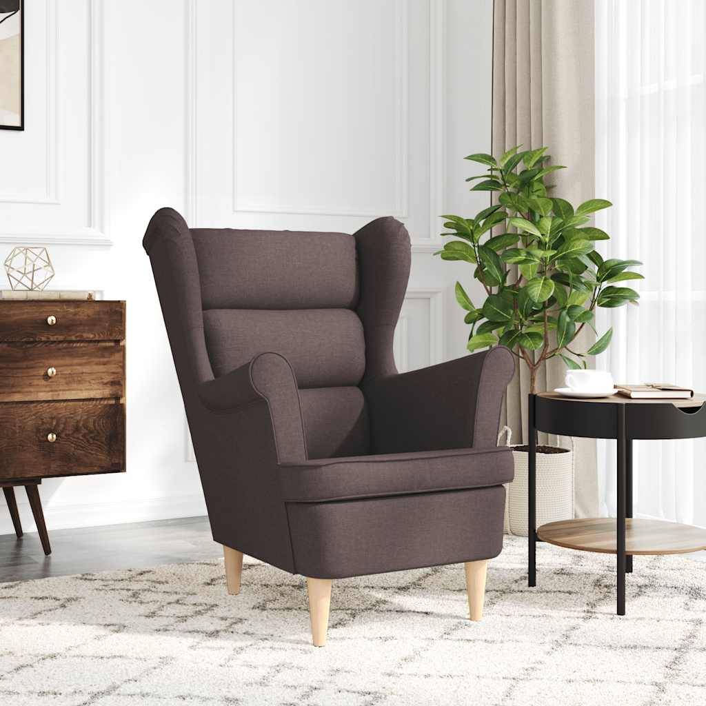 vidaXL Sessel Dunkelbraun 74x84x100 cm Stoff