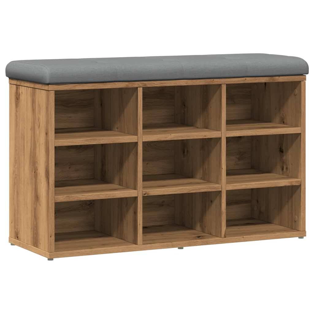 vidaXL Schuhbank Artisan-Eiche 82x32x50 cm Holzwerkstoff