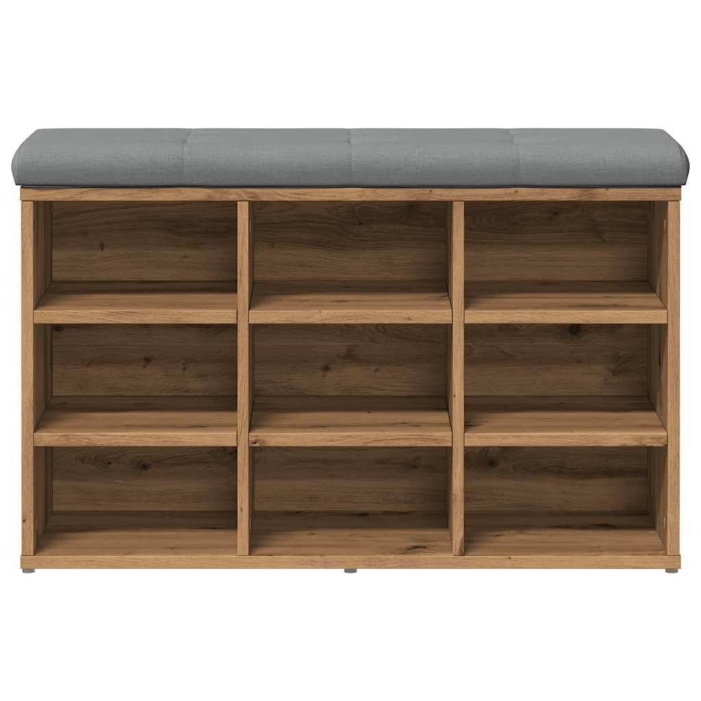 vidaXL Schuhbank Artisan-Eiche 82x32x50 cm Holzwerkstoff