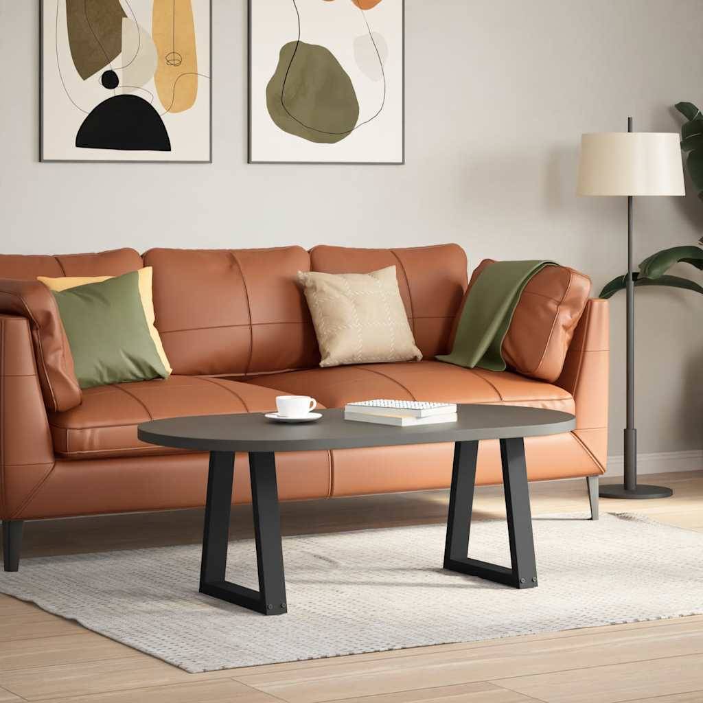 vidaXL Couchtischbeine V-Form 2 Stück Schwarz 38x(42-43,3) cm Stahl