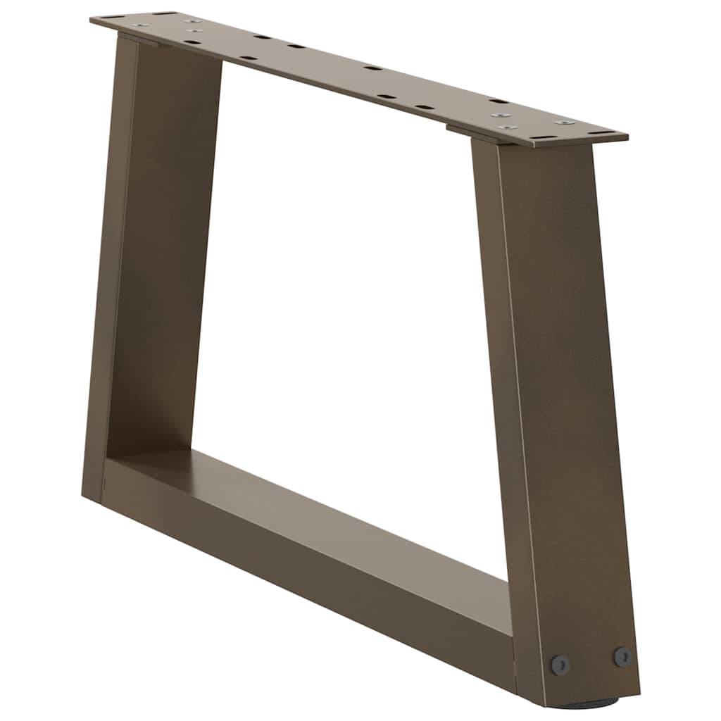 vidaXL Couchtischbeine V-Form 2 Stück Naturstahl 50x(30-31,3) cm Stahl
