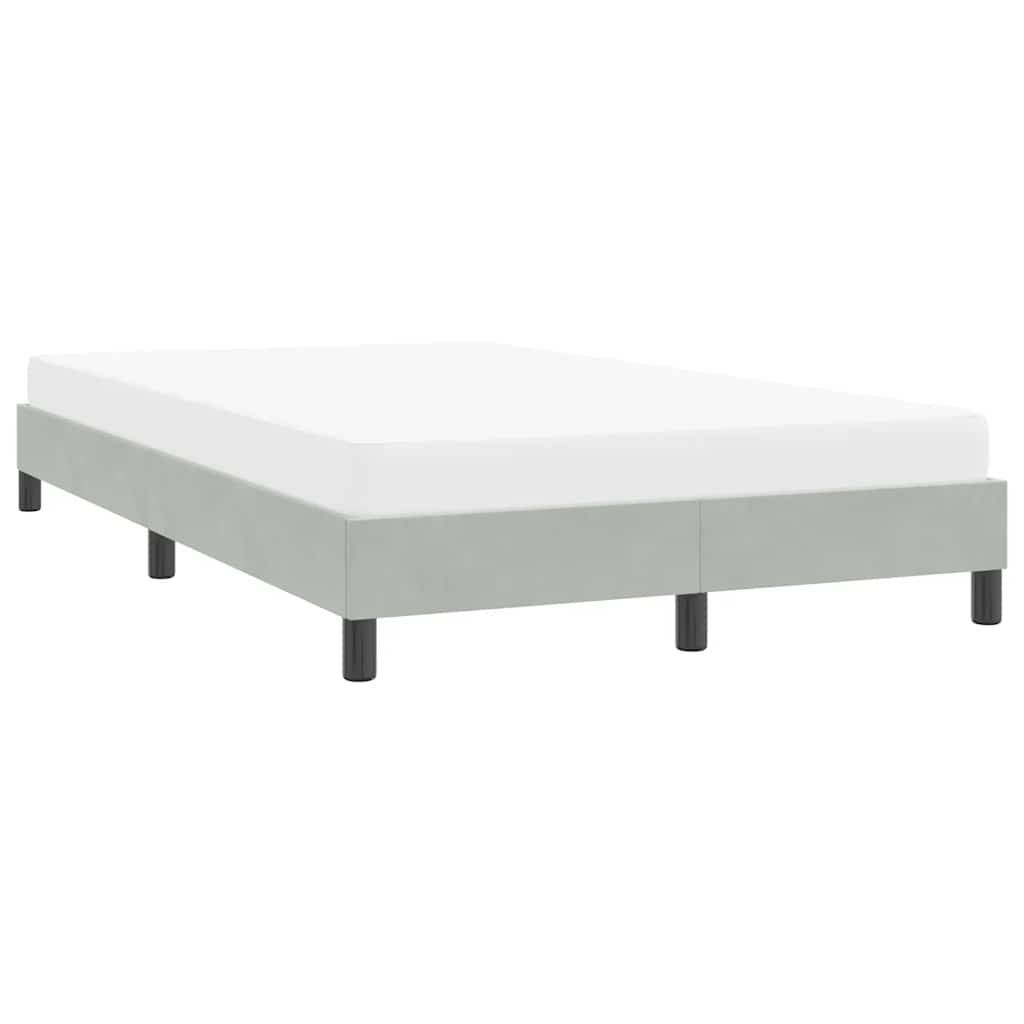 vidaXL Bettgestell ohne Matratze Hellgrau 120x220 cm Samt