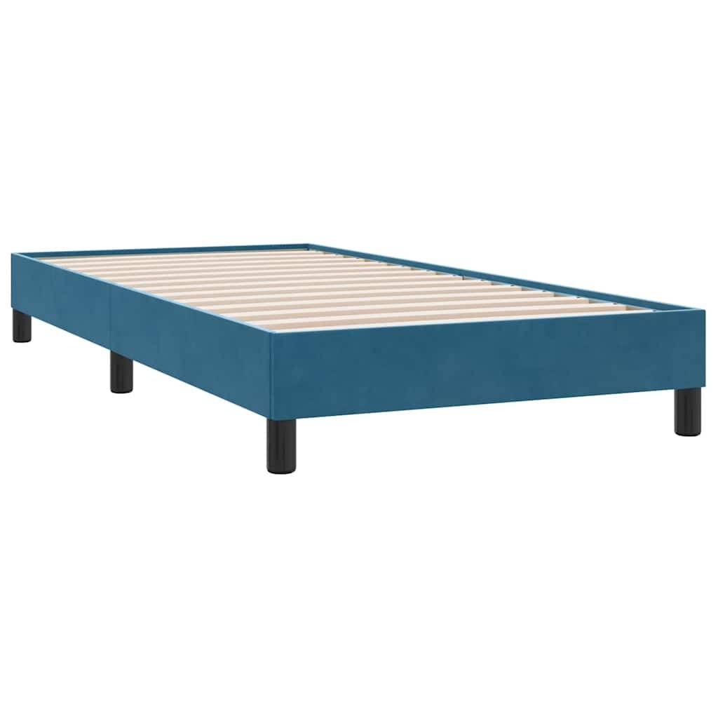 vidaXL Bettgestell ohne Matratze Dunkelblau 90x220 cm Samt