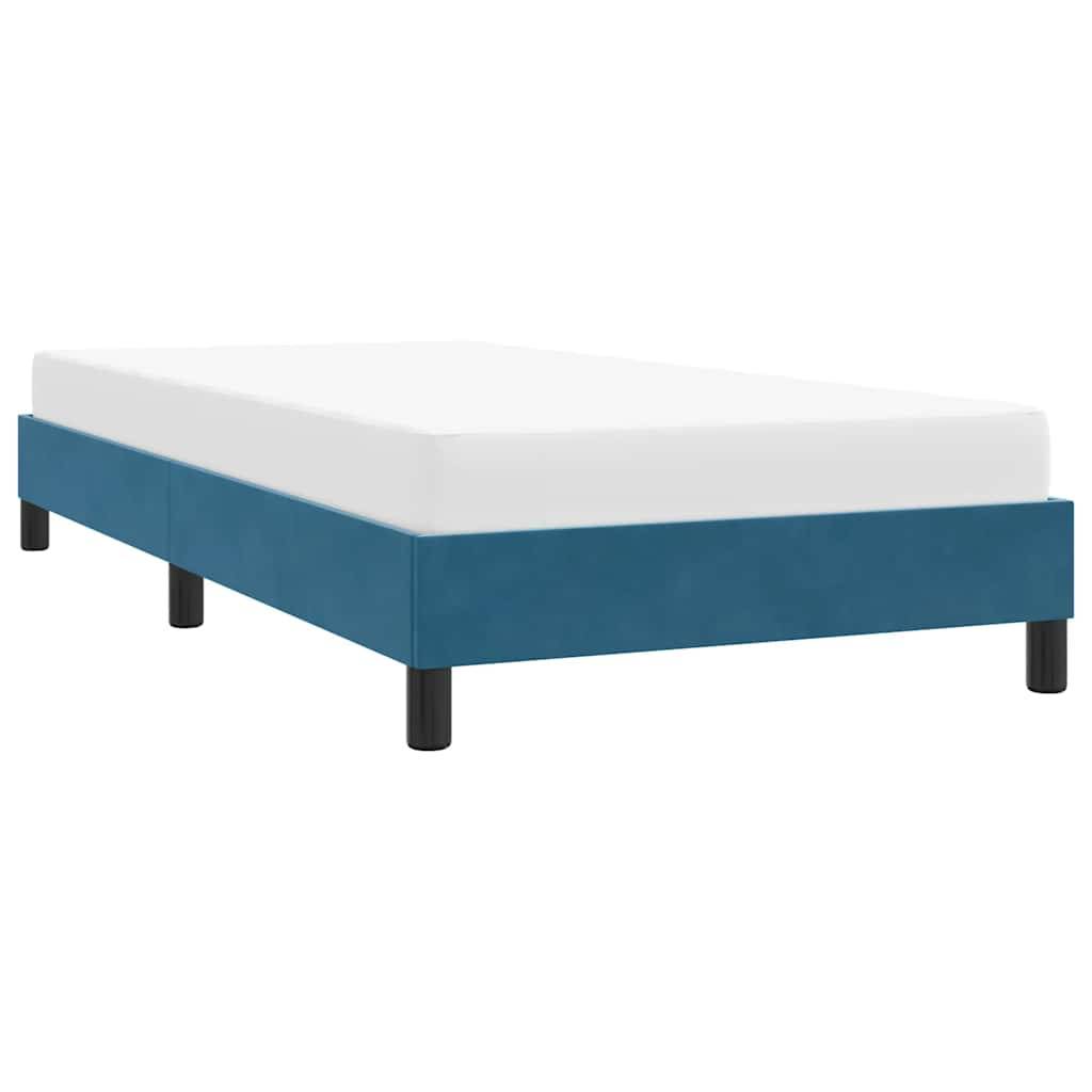 vidaXL Bettgestell ohne Matratze Dunkelblau 90x220 cm Samt