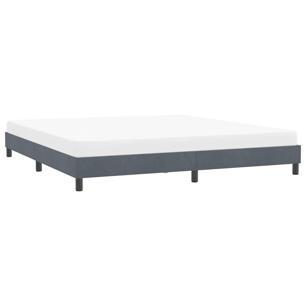 vidaXL Bettgestell ohne Matratze Dunkelgrau 180x210 cm Samt
