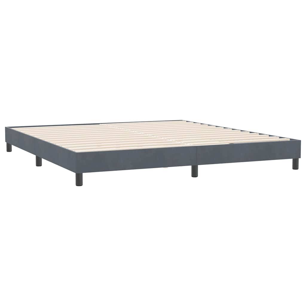 vidaXL Bettgestell ohne Matratze Dunkelgrau 180x210 cm Samt