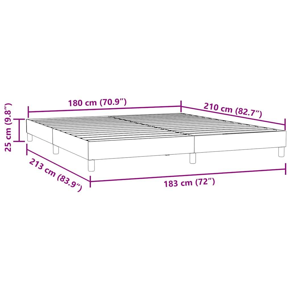 vidaXL Bettgestell ohne Matratze Dunkelgrau 180x210 cm Samt