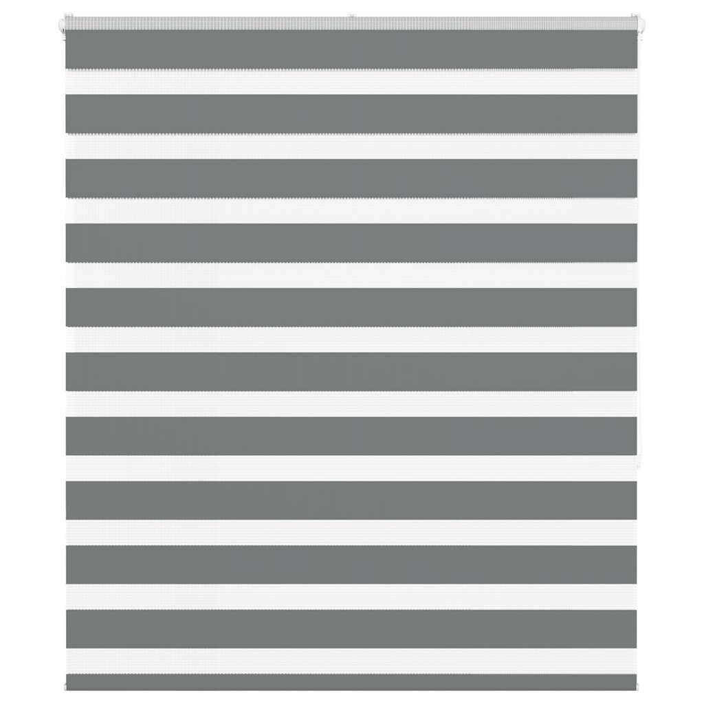 vidaXL Zebrarollo Dunkelgrau 135x150 cm Stoffbreite 130,9 cm Polyester
