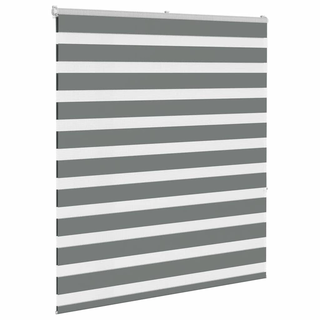 vidaXL Zebrarollo Dunkelgrau 135x150 cm Stoffbreite 130,9 cm Polyester