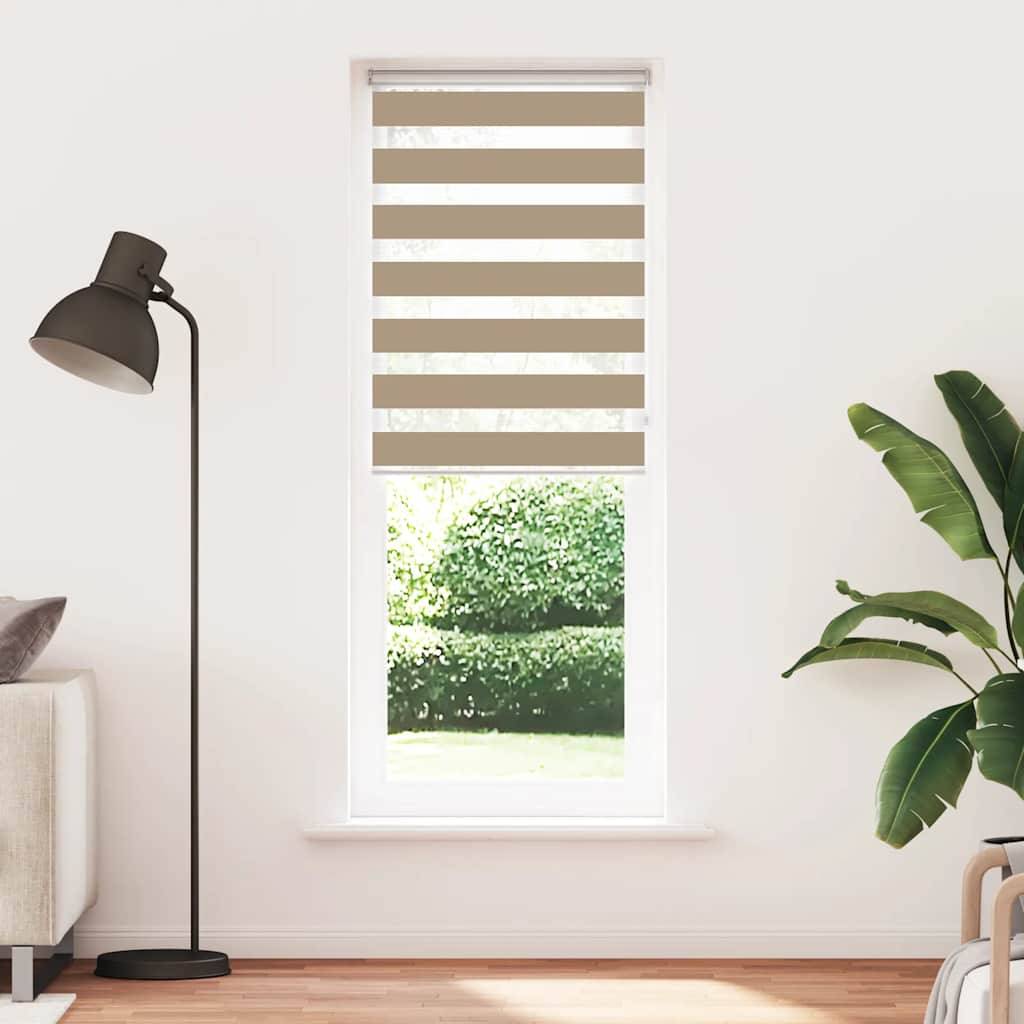 vidaXL Zebrarollo Sandbraun 75x230 cm Stoffbreite 70,9 cm Polyester