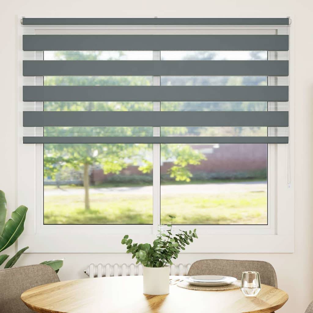 vidaXL Zebrarollo Dunkelgrau 165x150 cm Stoffbreite 160,9 cm Polyester