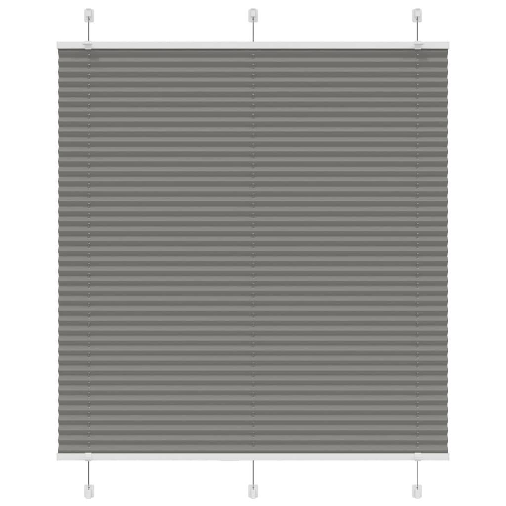 vidaXL Plissee Anthrazit 120x100 cm Stoffbreite 119,4 cm Polyester
