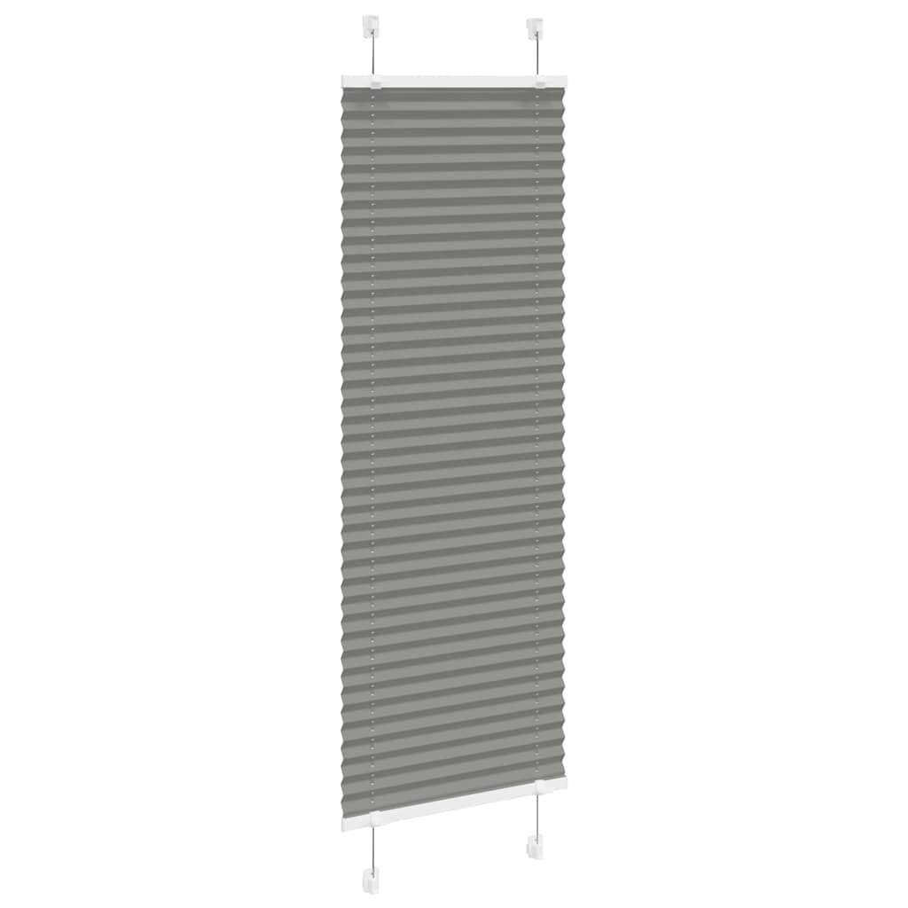 vidaXL Plissee Anthrazit 45x100 cm Stoffbreite 44,4 cm Polyester