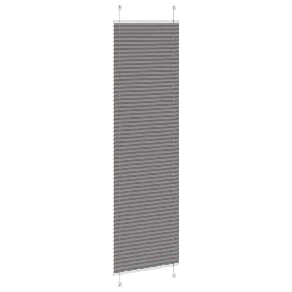 vidaXL Plissee Anthrazit 65x200 cm Stoffbreite 64,4 cm Polyester