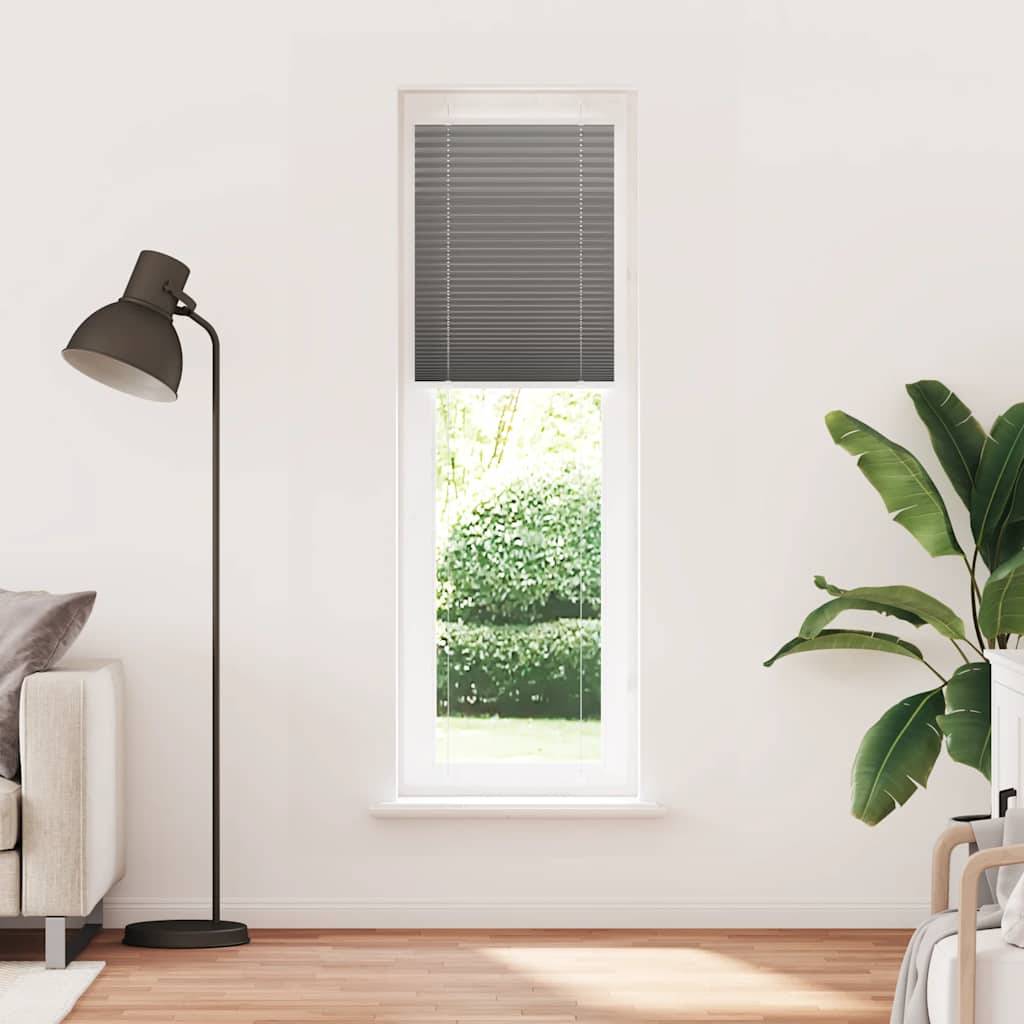 vidaXL Plissee Anthrazit 65x200 cm Stoffbreite 64,4 cm Polyester