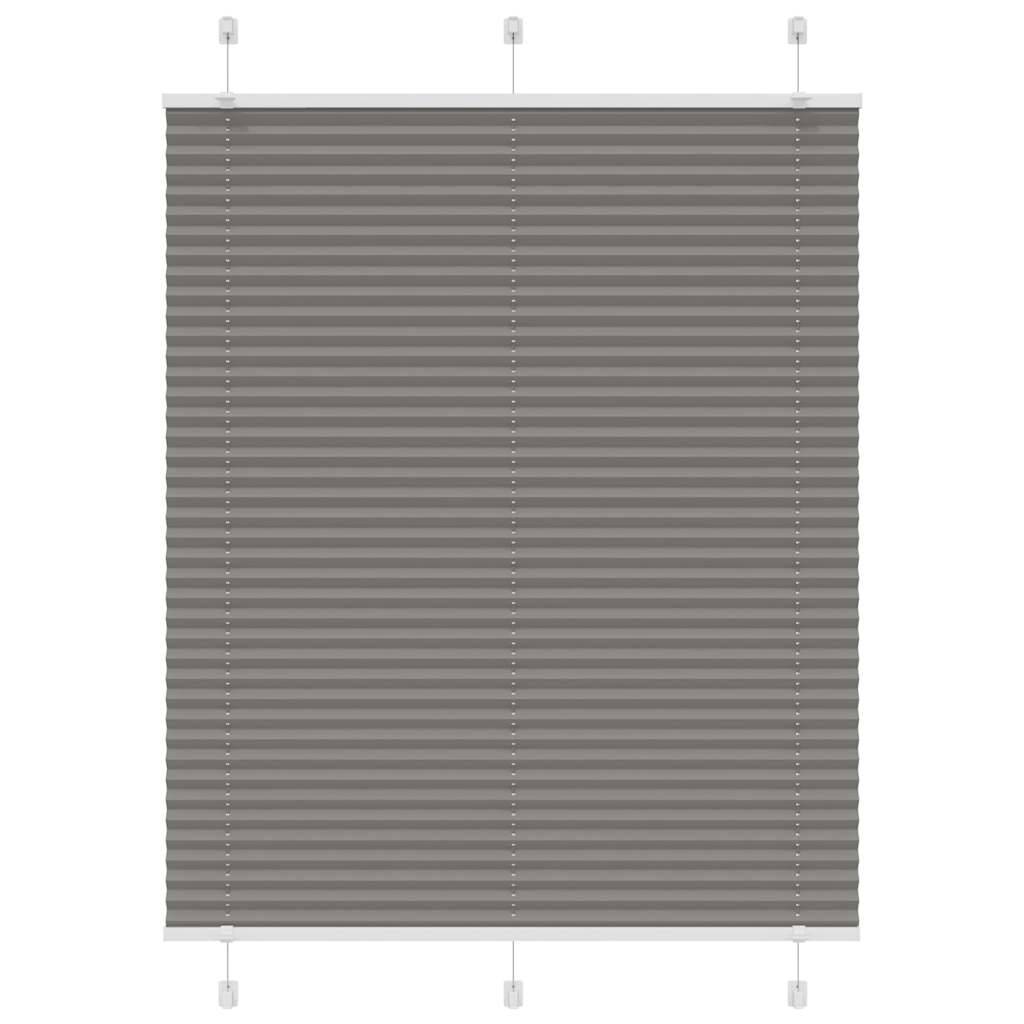 vidaXL Plissee Anthrazit 105x150 cm Stoffbreite 104,4 cm Polyester