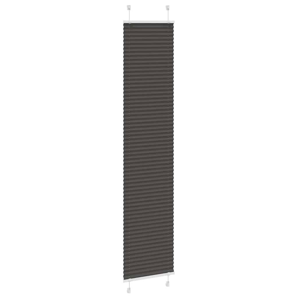 vidaXL Plissee Schwarz 45x200 cm Stoffbreite 44,4 cm Polyester