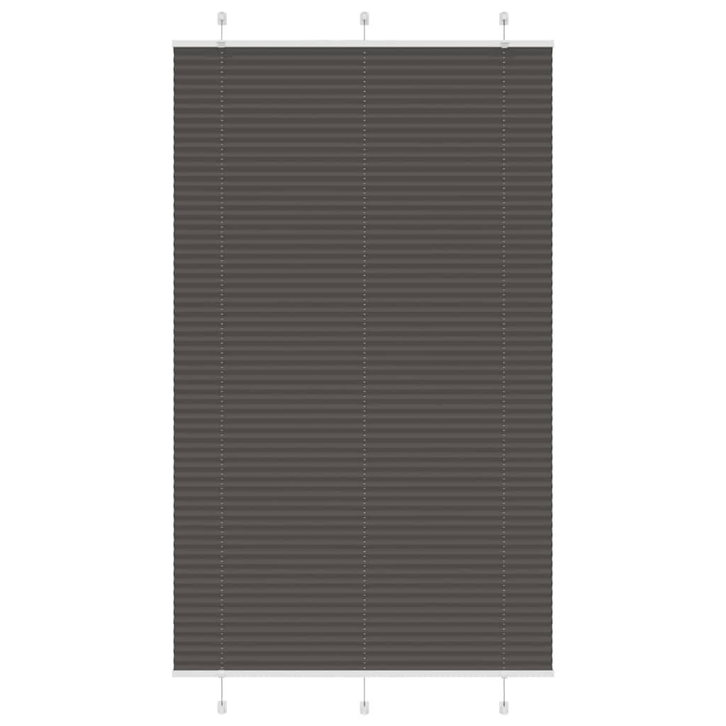 vidaXL Plissee Schwarz 115x200 cm Stoffbreite 114,4 cm Polyester