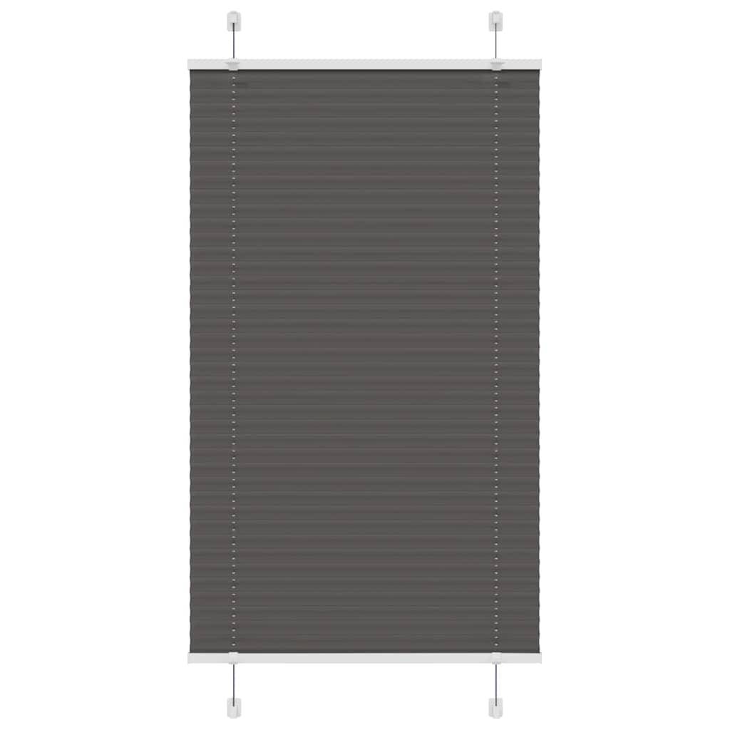 vidaXL Plissee Schwarz 75x100 cm Stoffbreite 74,4 cm Polyester