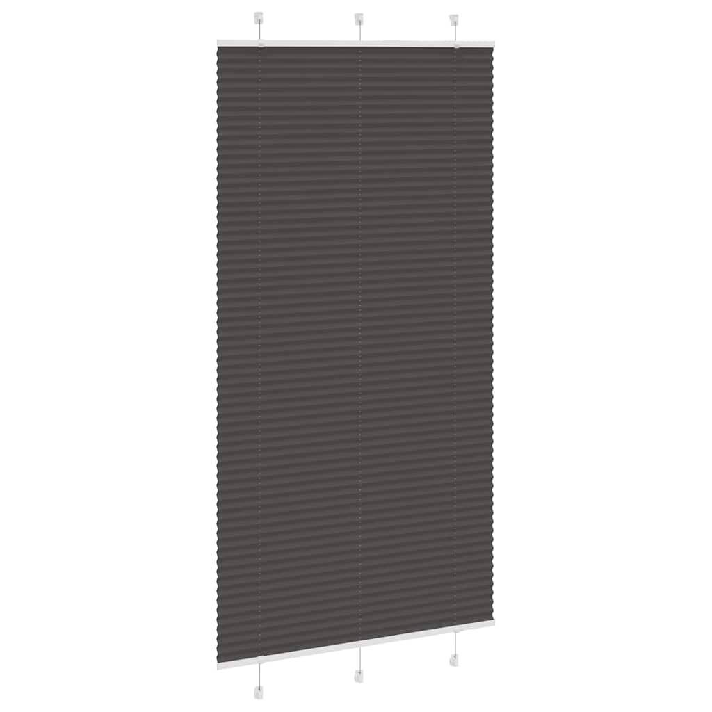 vidaXL Plissee Schwarz 105x200 cm Stoffbreite 104,4 cm Polyester