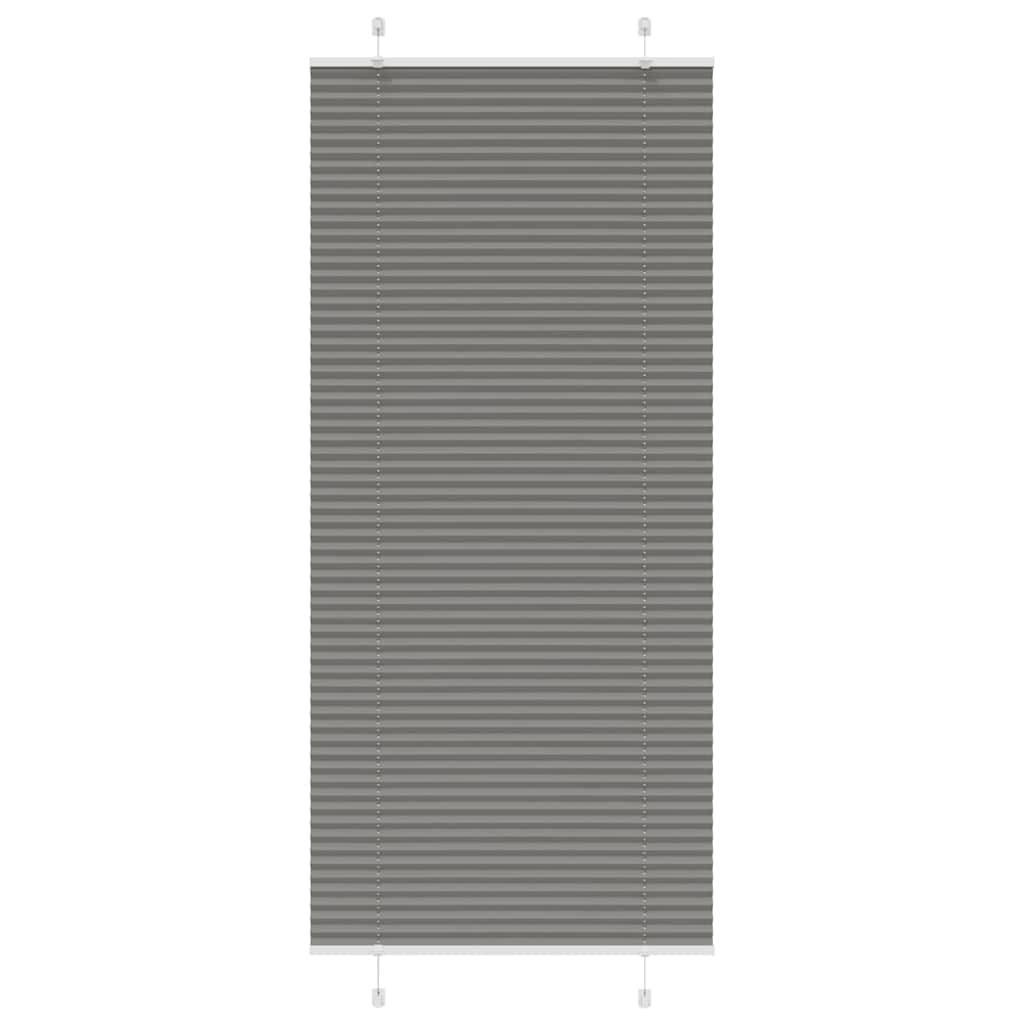 vidaXL Plissee Anthrazit 100x200 cm Stoffbreite 99,4 cm Polyester