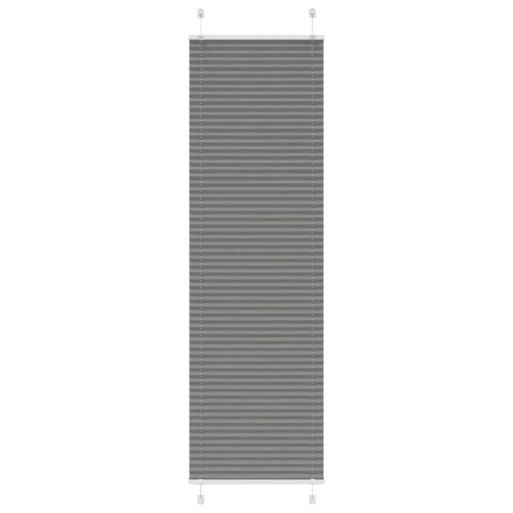 vidaXL Plissee Anthrazit 55x200 cm Stoffbreite 54,4 cm Polyester