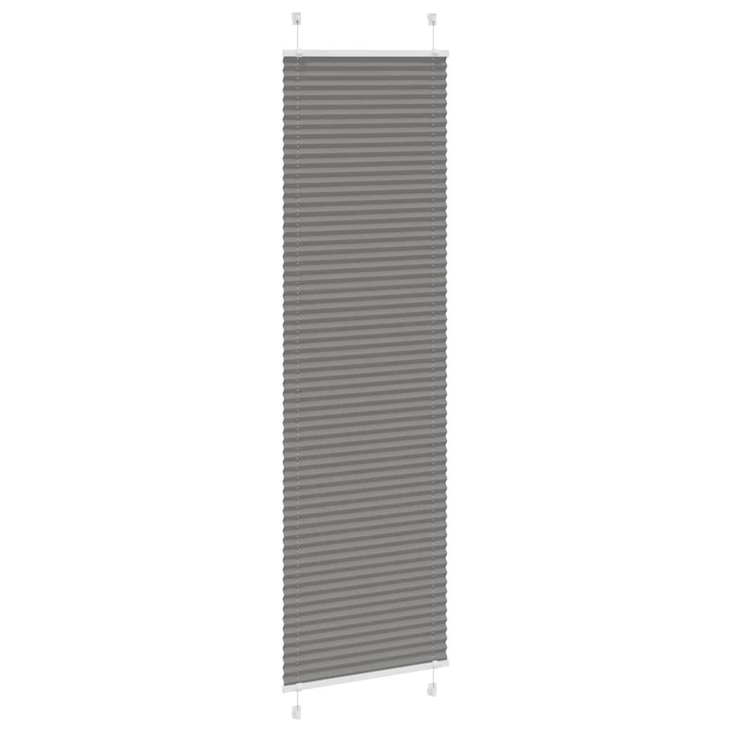vidaXL Plissee Anthrazit 55x200 cm Stoffbreite 54,4 cm Polyester