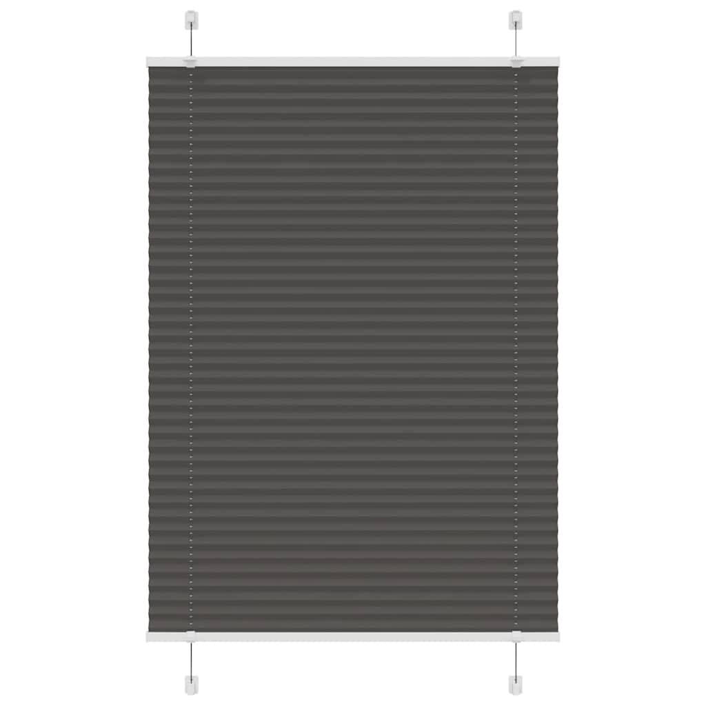vidaXL Plissee Schwarz 85x150 cm Stoffbreite 84,4 cm Polyester