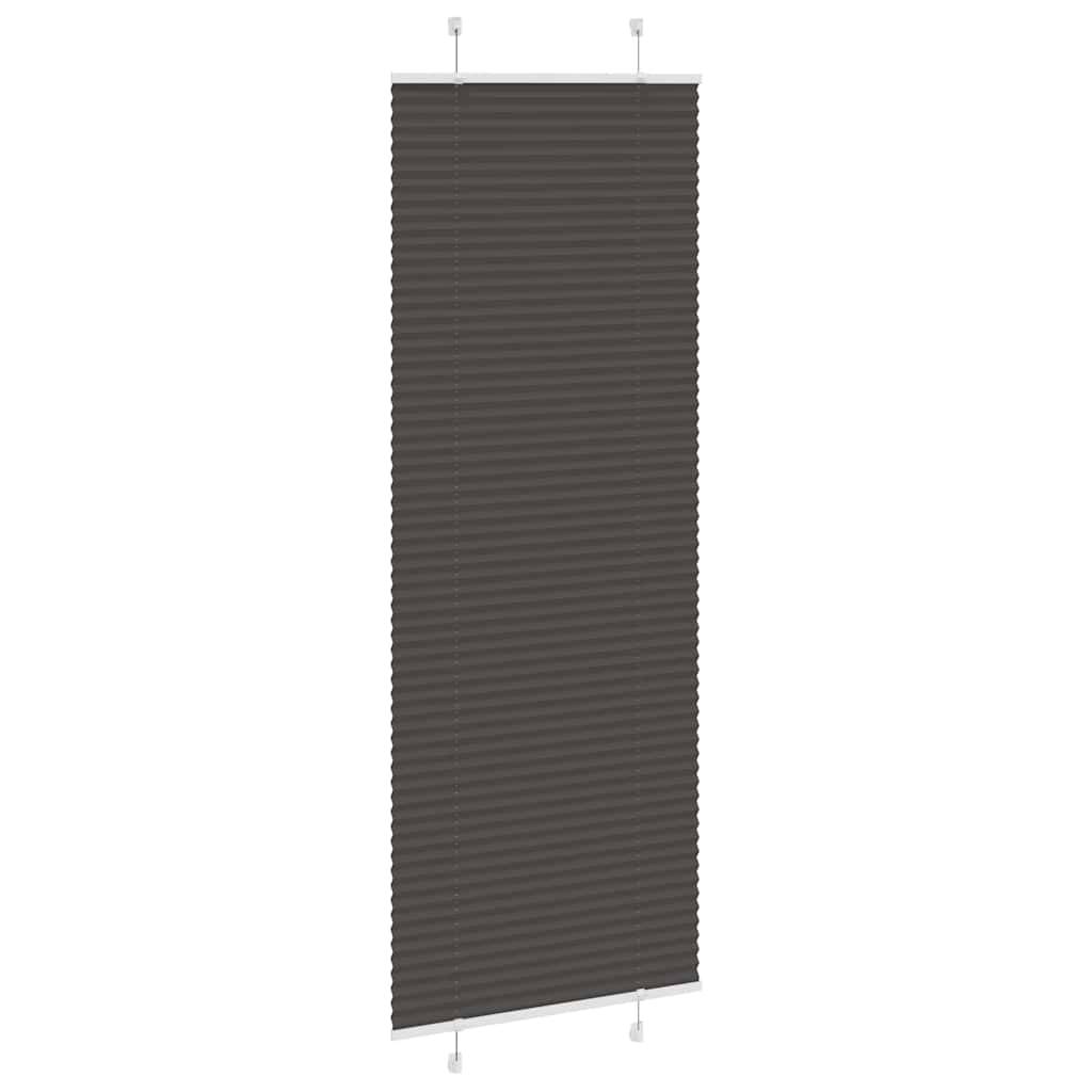 vidaXL Plissee Schwarz 80x200 cm Stoffbreite 79,4 cm Polyester