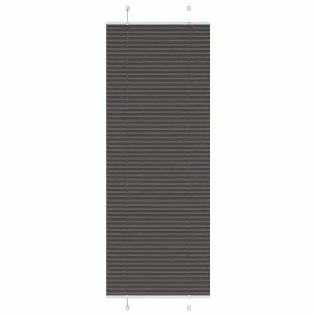 vidaXL Plissee Schwarz 70x200 cm Stoffbreite 69,4 cm Polyester