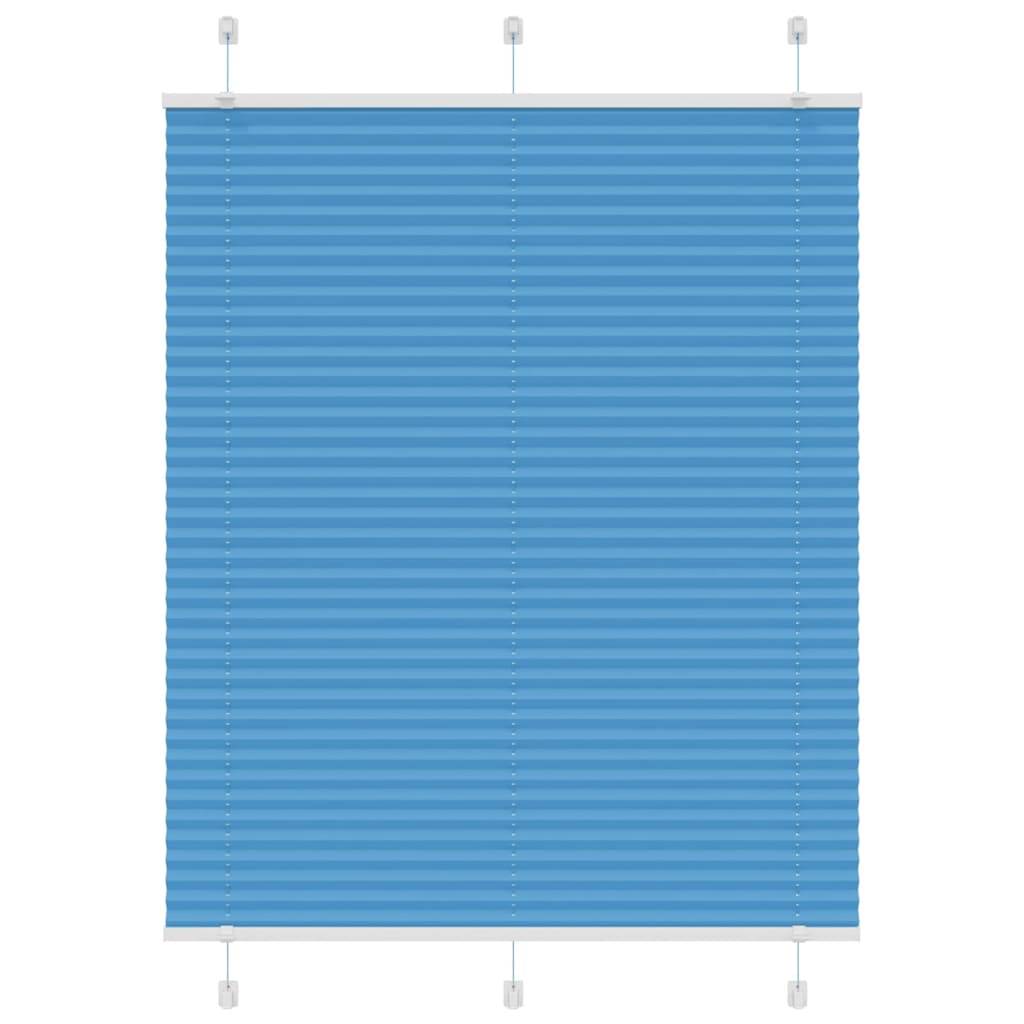 vidaXL Plissee Blau 110x150 cm Stoffbreite 109,4 cm Polyester