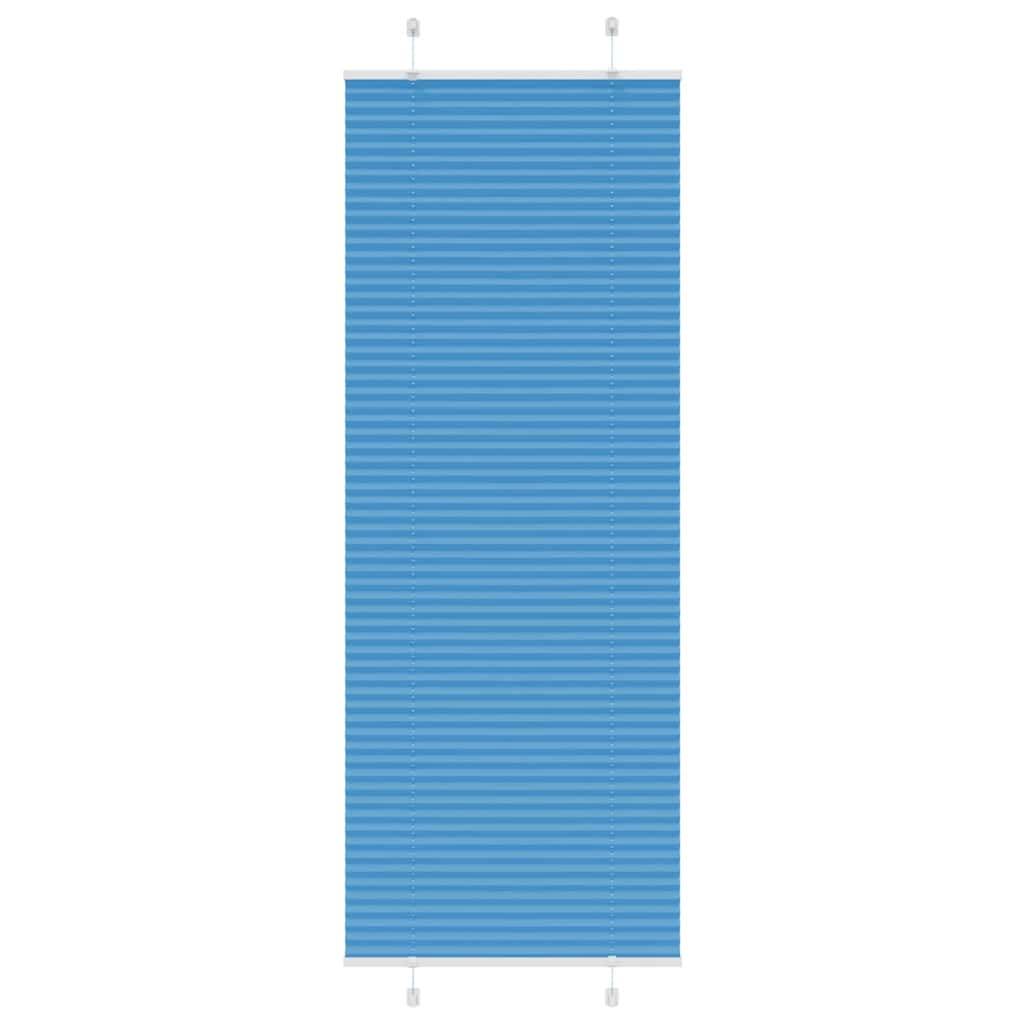 vidaXL Plissee Blau 75x200 cm Stoffbreite 74,4 cm Polyester