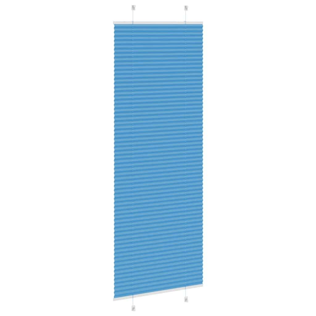 vidaXL Plissee Blau 75x200 cm Stoffbreite 74,4 cm Polyester