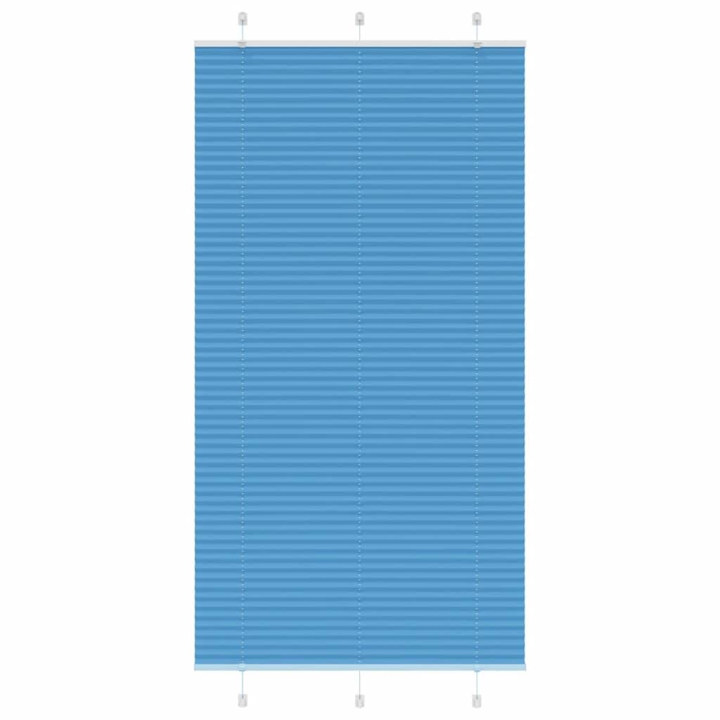 vidaXL Plissee Blau 105x200 cm Stoffbreite 104,4 cm Polyester
