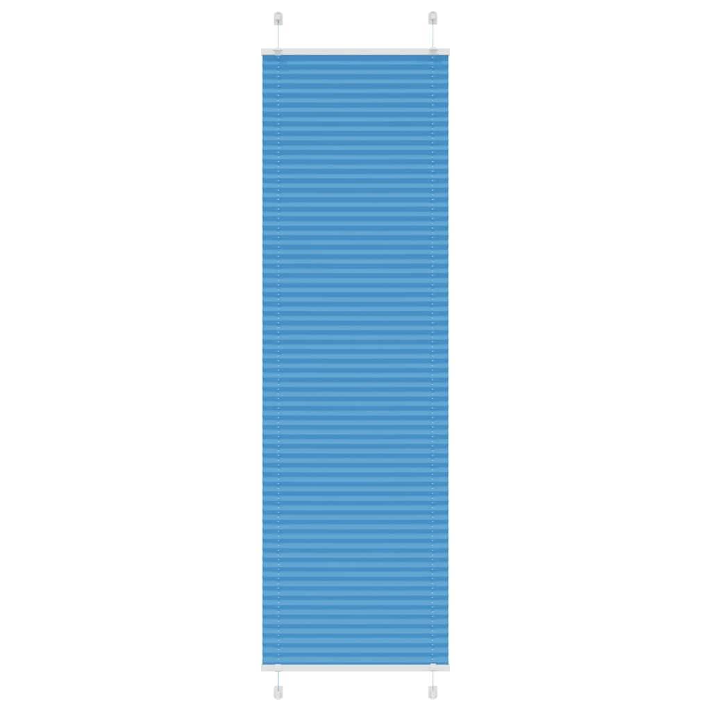 vidaXL Plissee Blau 55x200 cm Stoffbreite 54,4 cm Polyester
