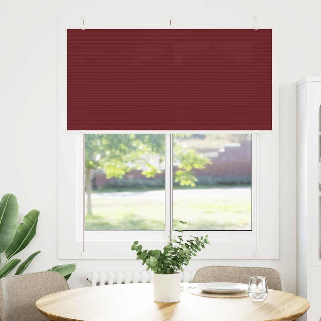 vidaXL Plissee Bordeauxrot 115x100 cm Stoffbreite 114,4 cm Polyester