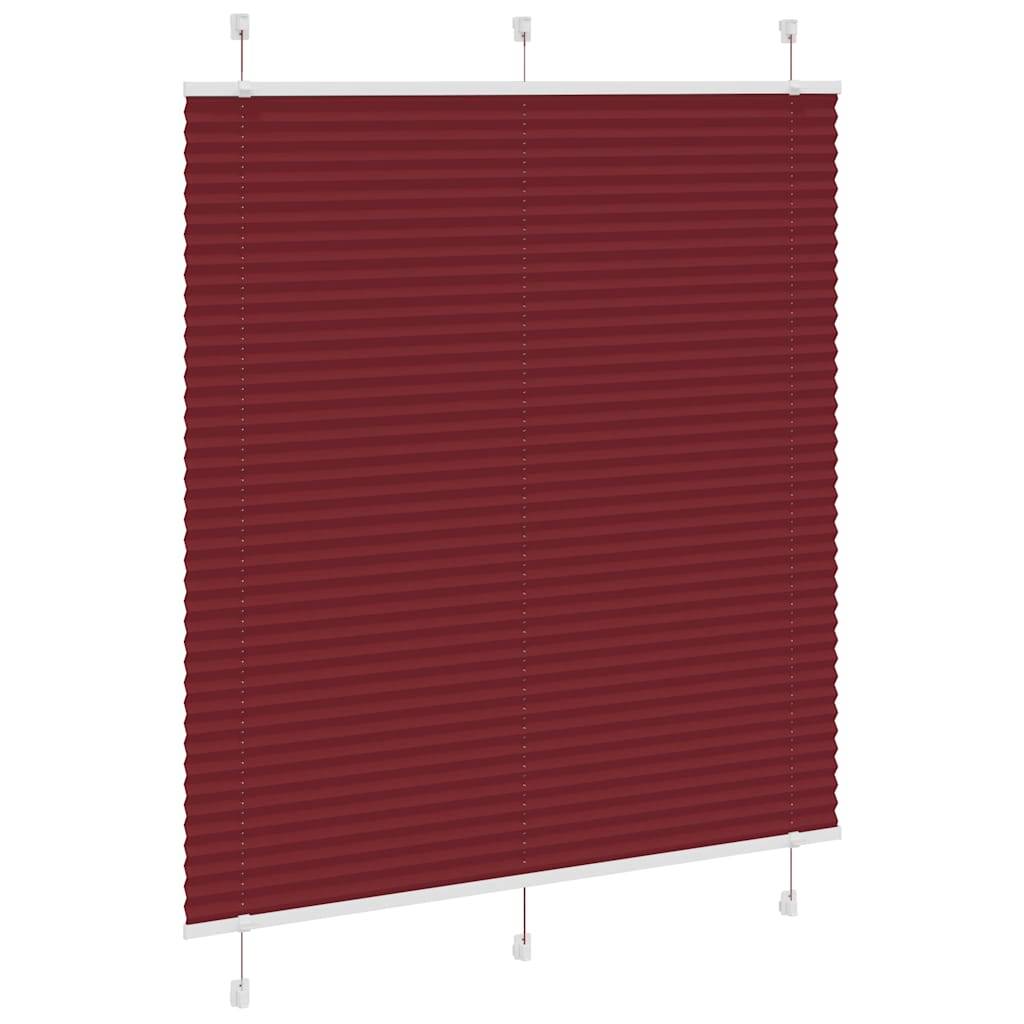 vidaXL Plissee Bordeauxrot 115x100 cm Stoffbreite 114,4 cm Polyester