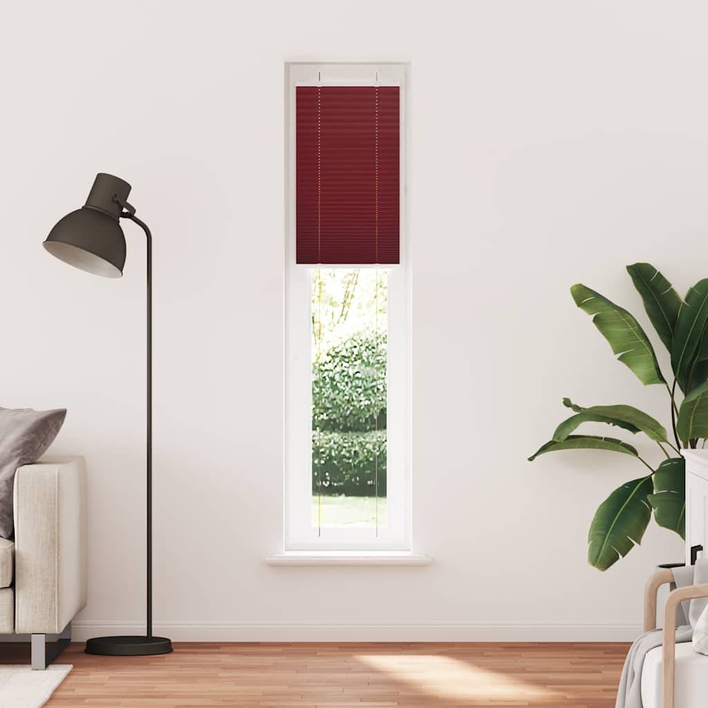 vidaXL Plissee Bordeauxrot 40x200 cm Stoffbreite 39,4 cm Polyester