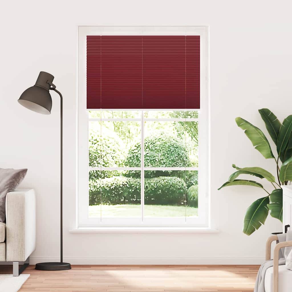 vidaXL Plissee Bordeauxrot 115x200 cm Stoffbreite 114,4 cm Polyester