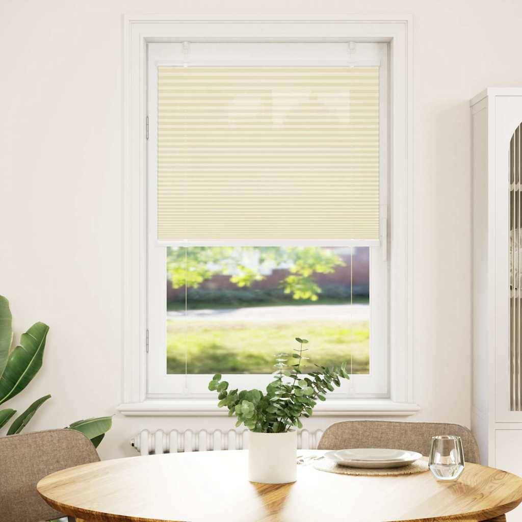 vidaXL Plissee Creme 80x100 cm Stoffbreite 79,4 cm Polyester